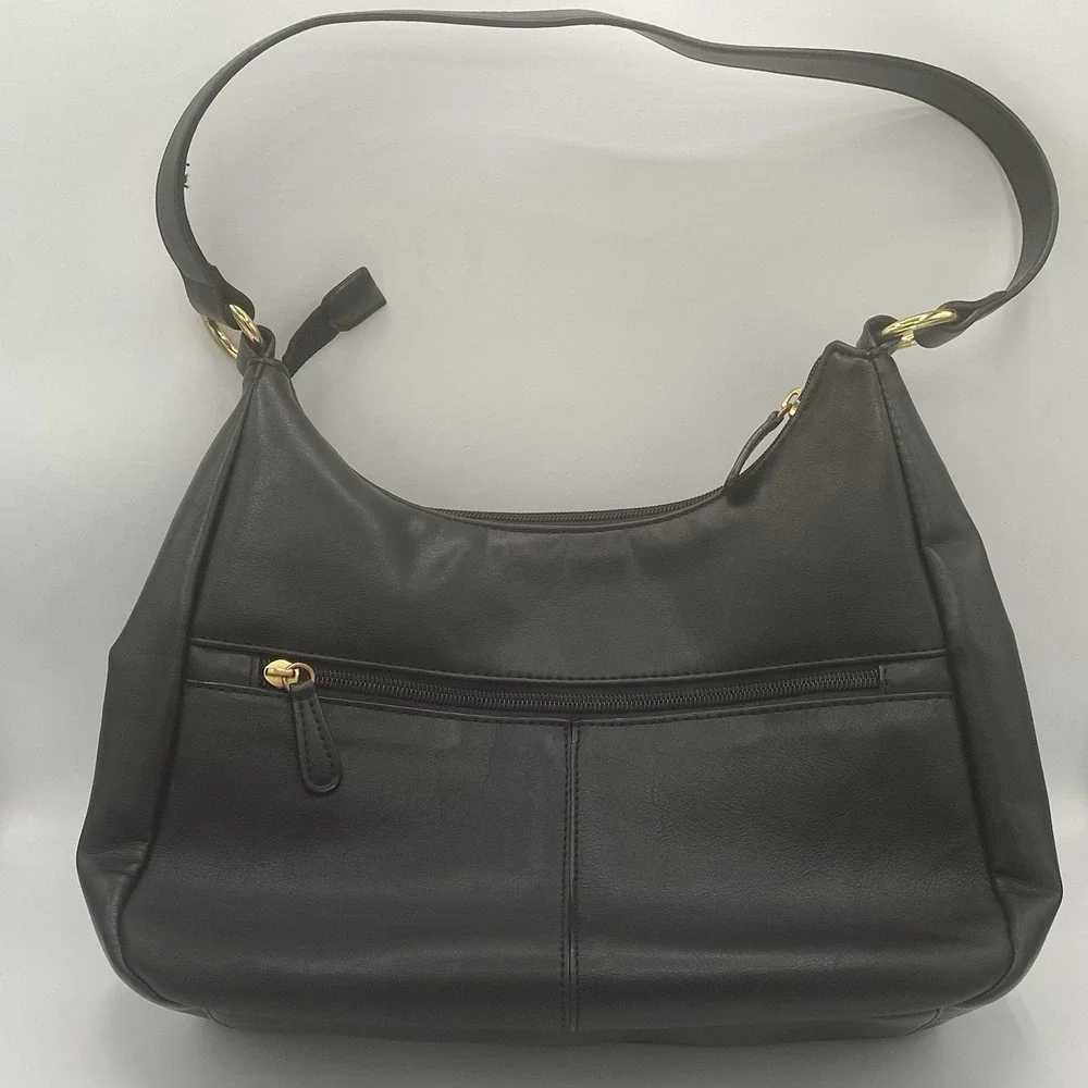 GIANI BERNINI Nappa Classic Leather Hobo Women's Shoulder Bag‎ - Black